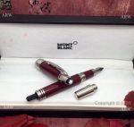 NEW UPGRADED Replica Montblanc JFK Red Silver Fountain Pen